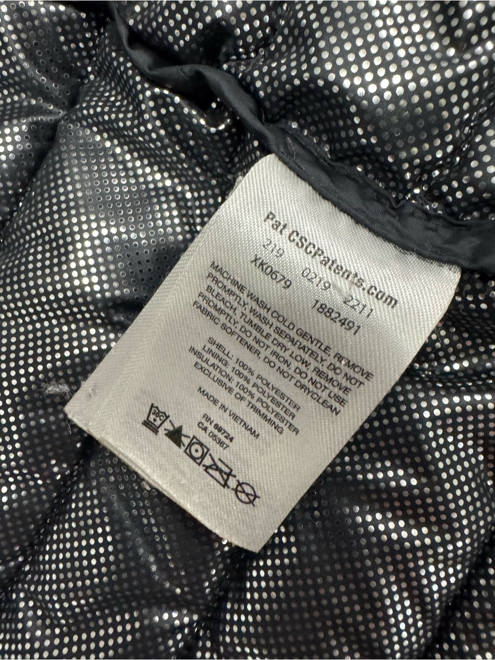 Columbia Womens Black White Out Mid Omni Heat Puffer Hooded Jacket  XL XK0679 - Picture 5 of 8